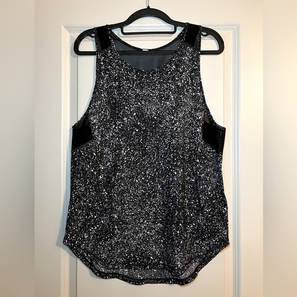 Lululemon Sculpt Tank Il in Splatter White Black Size 10 - Picture 5 of 6